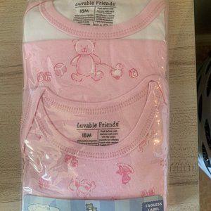 18 Month Onesies Pink - Set of 3